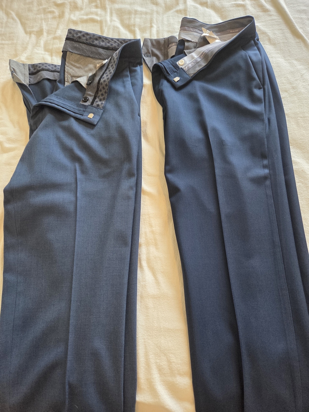 2 Haggar Men's Navy Dress Pants - Classic Deep Blue Trousers